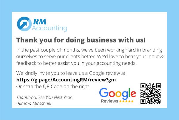 RM Accounting, Bookkeeping & Tax Services