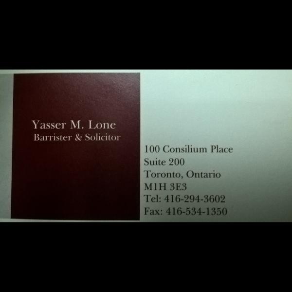 Yasser M. Lone Barrister & Solicitor