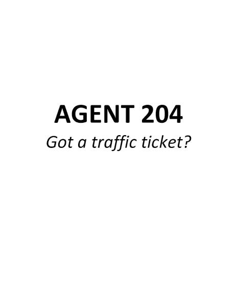 Agent 204 Traffic Court Specialists