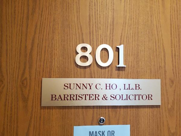 Sunny C. Ho, Barrister & Solicitor, Notary Public