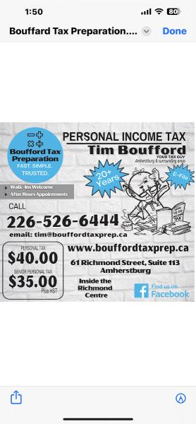 Boufford Tax Preparation