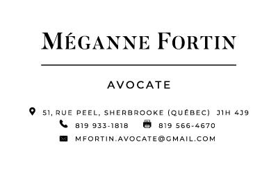 Méganne Fortin, Avocate