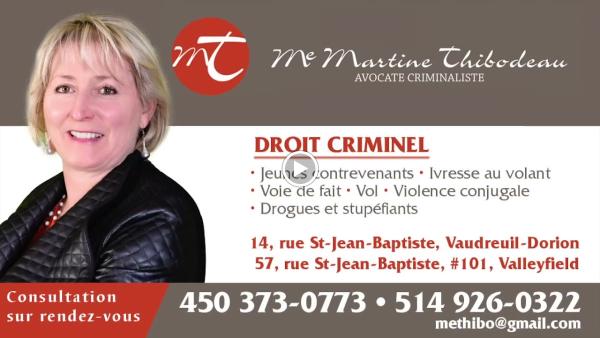 Martine Thibodeau Avocate Criminaliste - Valleyfield
