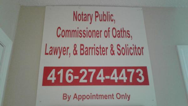 Notary Public & Commissioner of Oaths