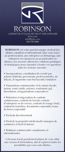 Robinson Droit Des Affaires/Business Law