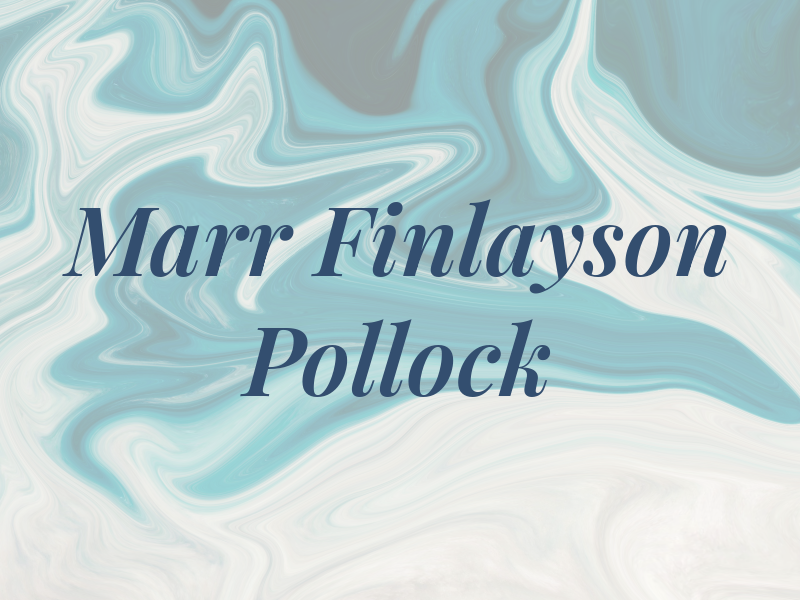 Marr Finlayson Pollock