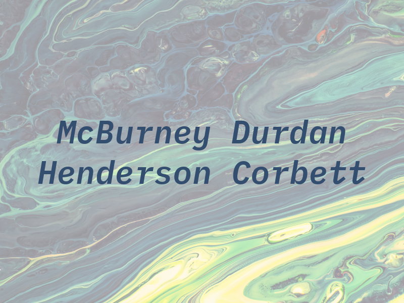 McBurney Durdan Henderson & Corbett