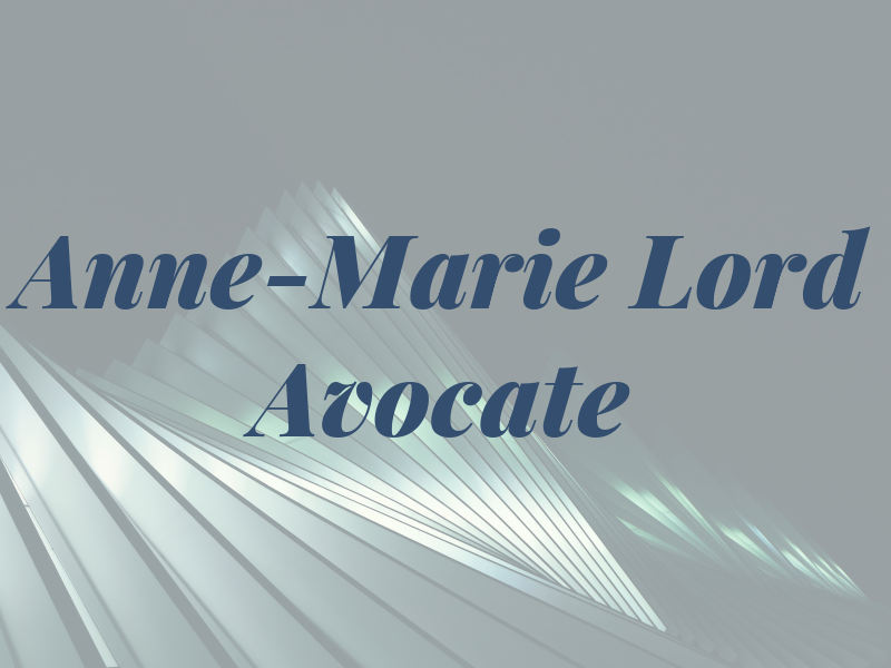 Me Anne-Marie Lord Avocate