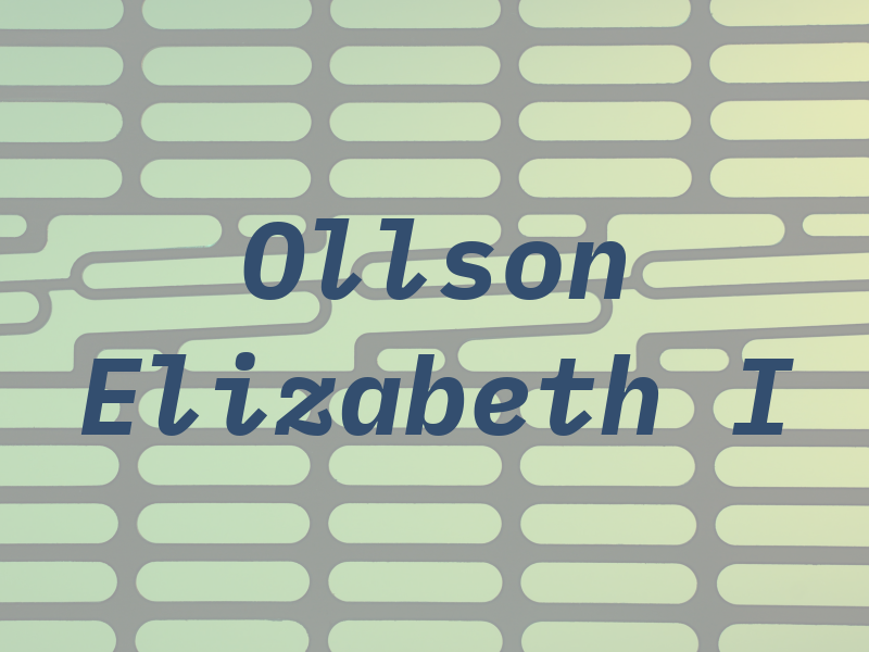 Ollson Elizabeth I