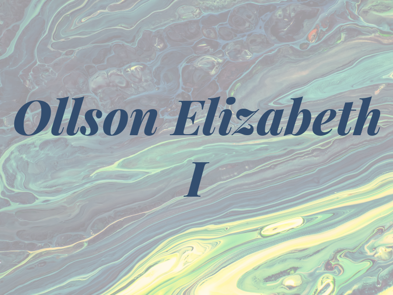 Ollson Elizabeth I