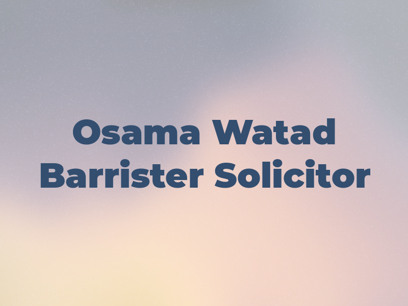 Osama Watad Barrister & Solicitor