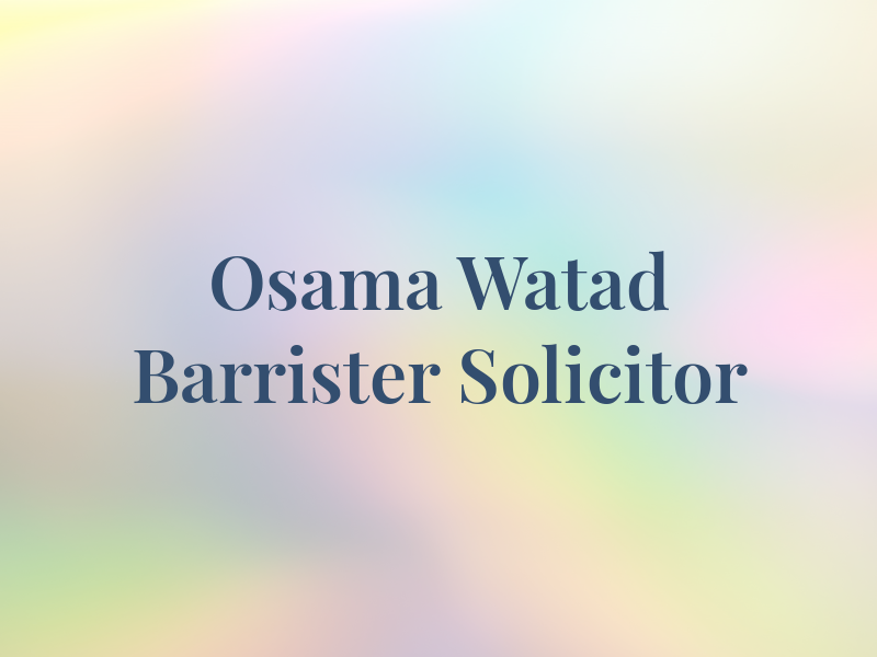 Osama Watad Barrister & Solicitor