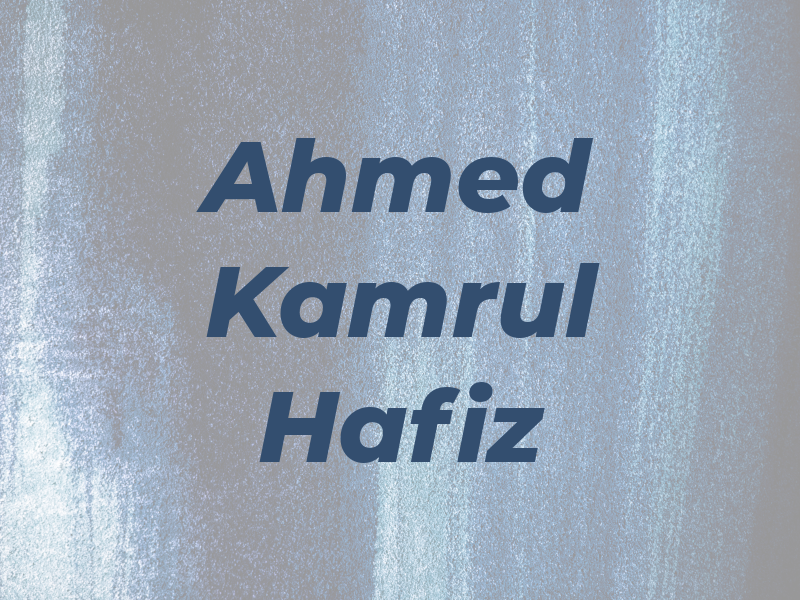 Ahmed Kamrul Hafiz
