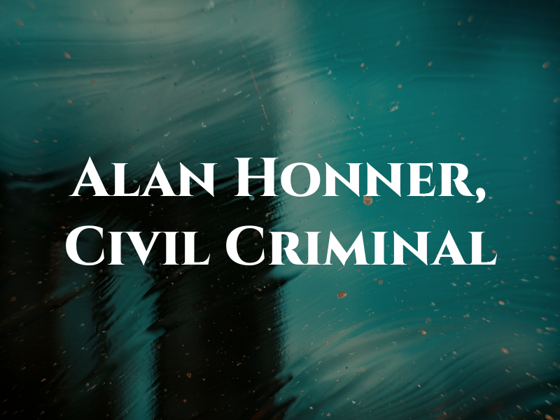 Alan Honner, Civil and Criminal Law