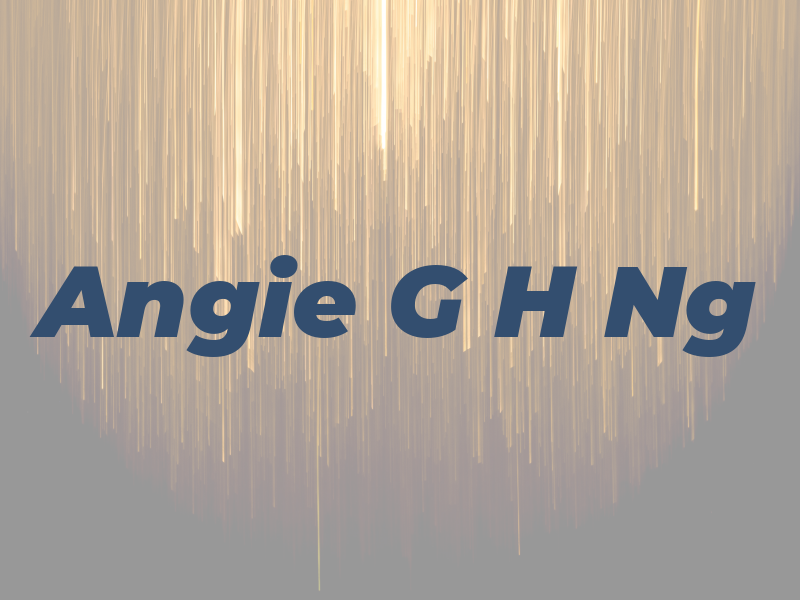 Angie G H Ng