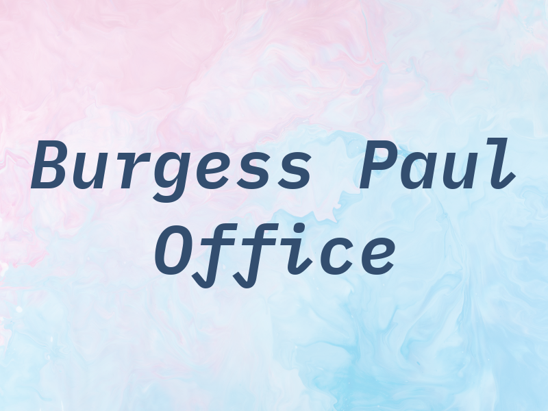 Burgess Paul D H Law Office