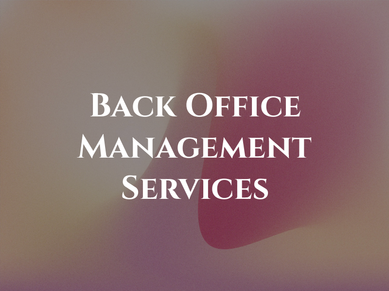 Back Office Management Services