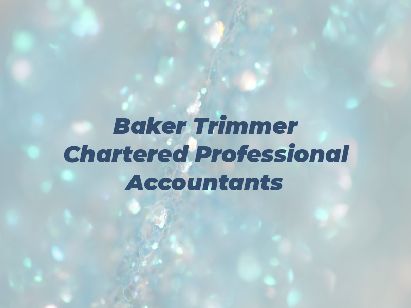 Baker Trimmer Chartered Professional Accountants