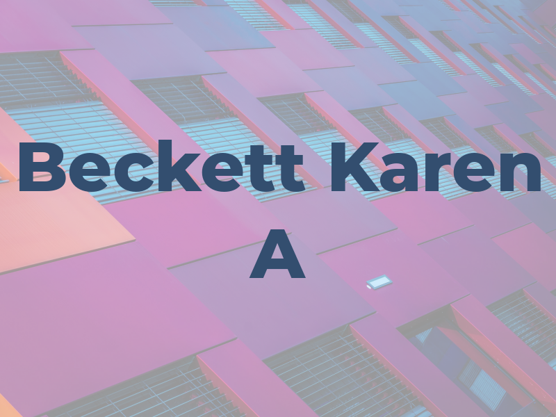 Beckett Karen A