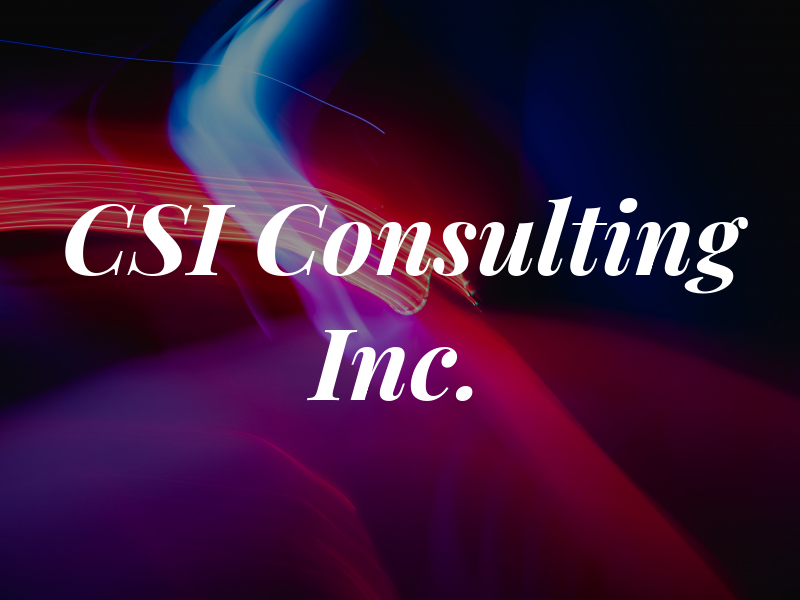 CSI Consulting Inc.