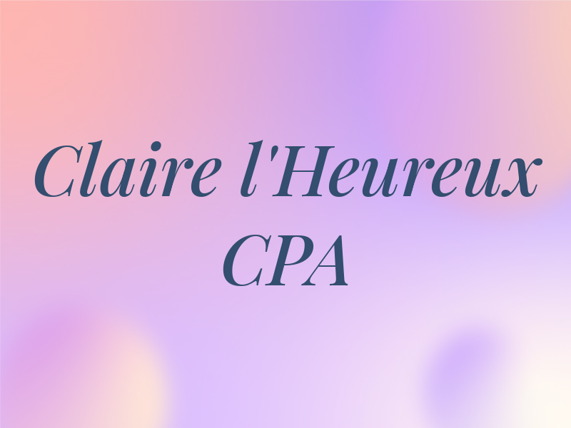 Claire l'Heureux CPA