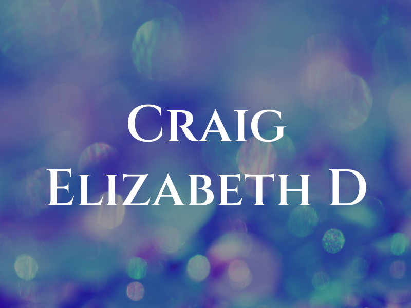 Craig Elizabeth D