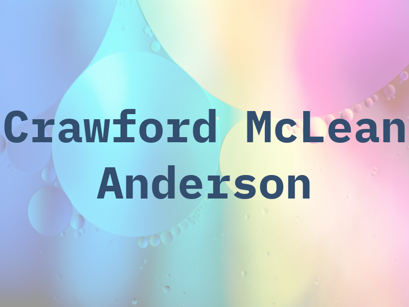 Crawford McLean Anderson