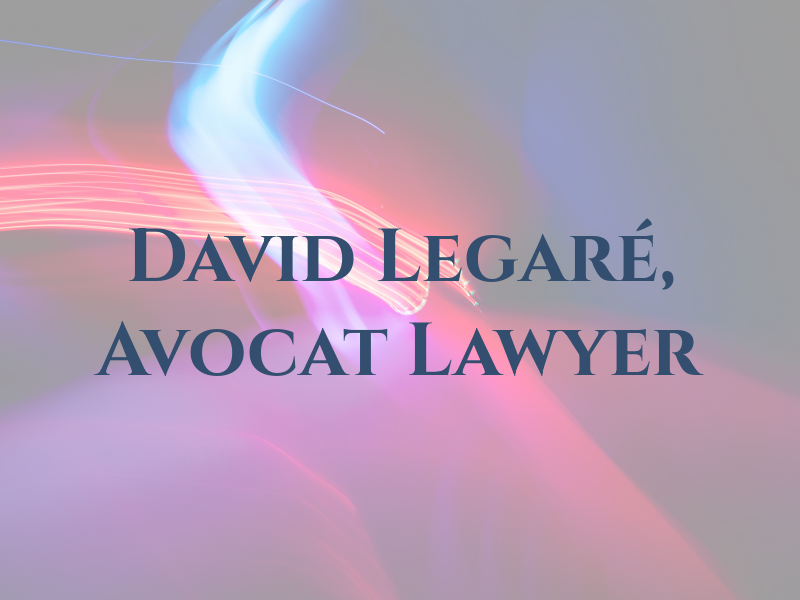 David Legaré, Avocat - Lawyer