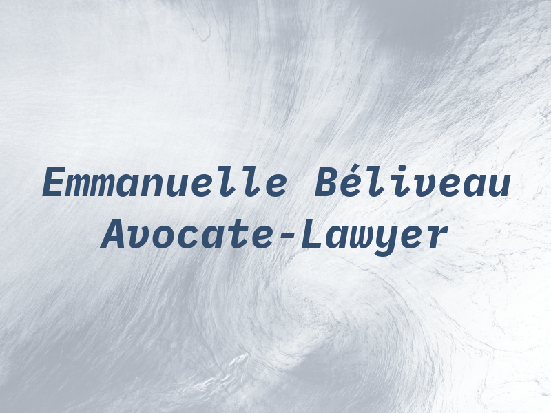 Emmanuelle Béliveau Avocate-Lawyer
