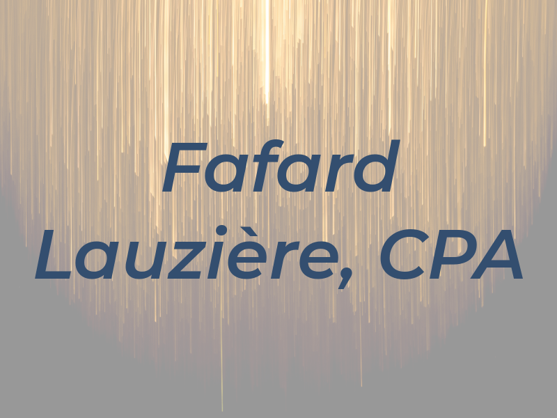Fafard Lauzière, CPA