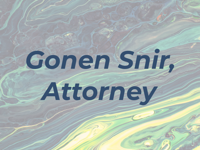 Gonen Snir, Law Attorney