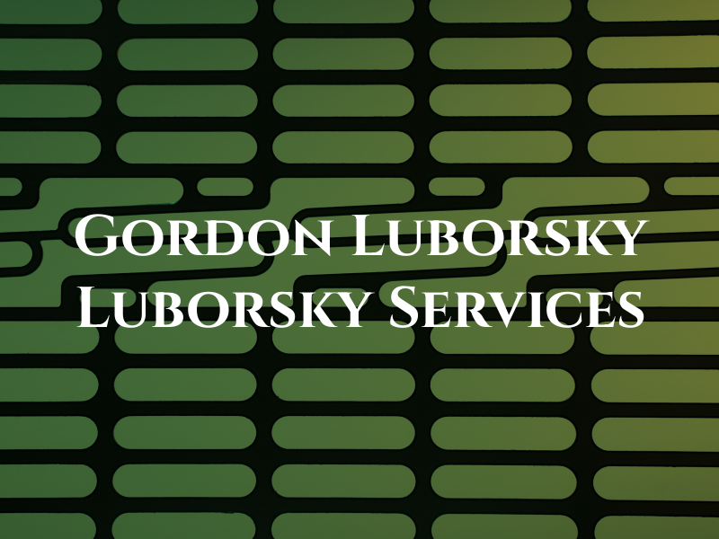 Gordon F. Luborsky Luborsky ADR Services