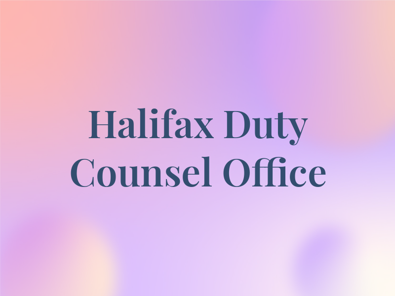 Halifax Duty Counsel Office
