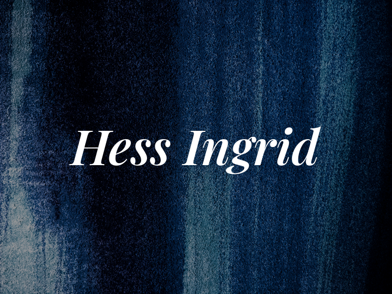 Hess Ingrid