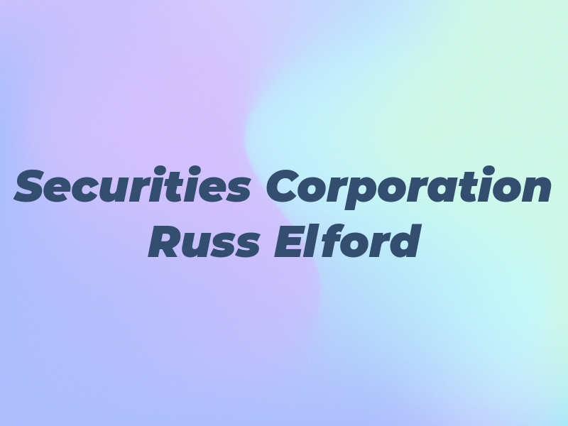 IPC Securities Corporation - Russ Elford