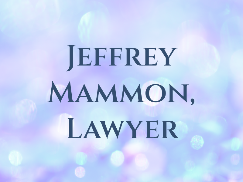 Jeffrey B Mammon, Lawyer