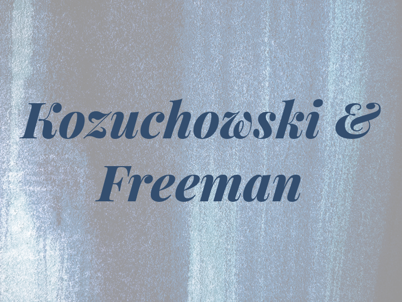 Kozuchowski & Freeman