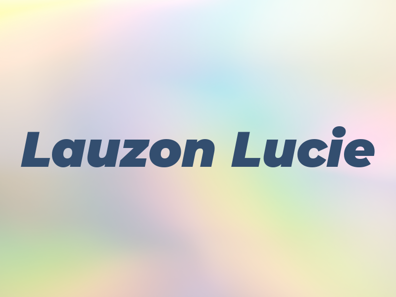 Lauzon Lucie