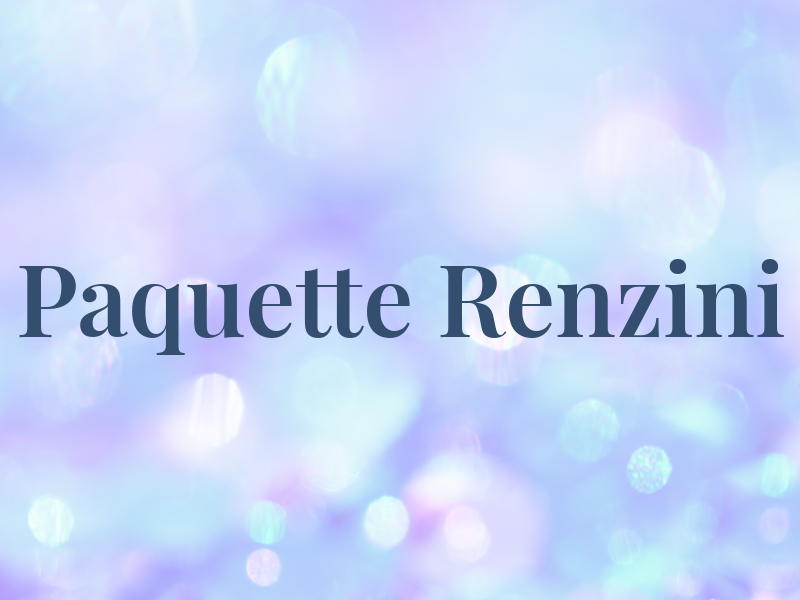 Paquette Renzini
