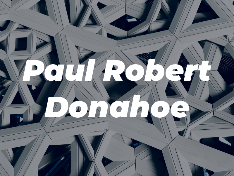 Paul Robert Donahoe CPA