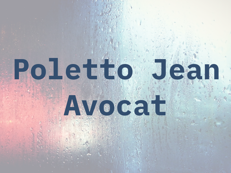 Poletto Jean Avocat
