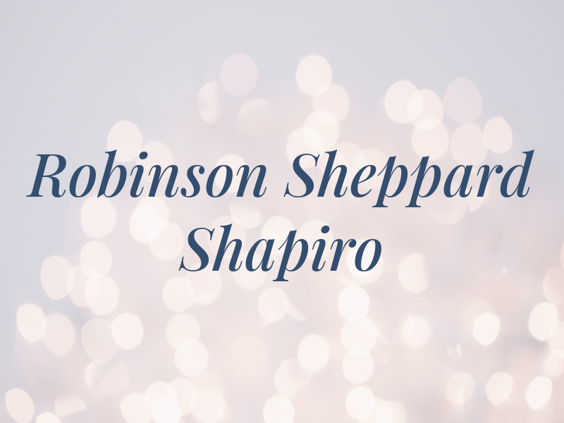 Robinson Sheppard Shapiro