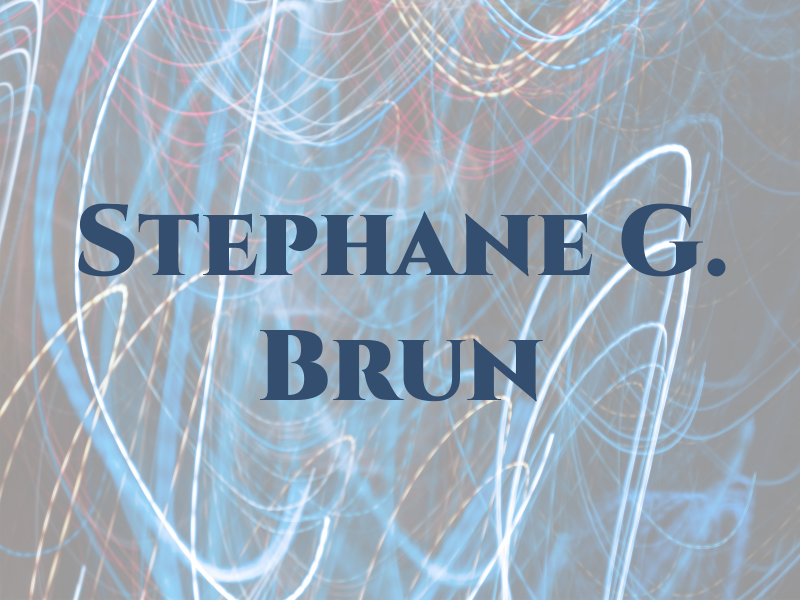 Stephane G. Brun