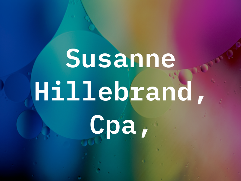 Susanne Hillebrand, Cpa, CMA