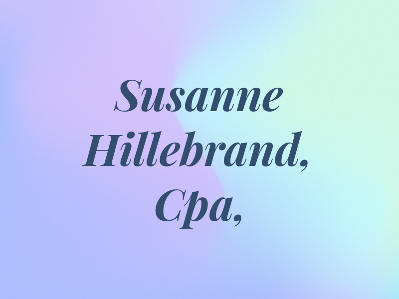 Susanne Hillebrand, Cpa, CMA