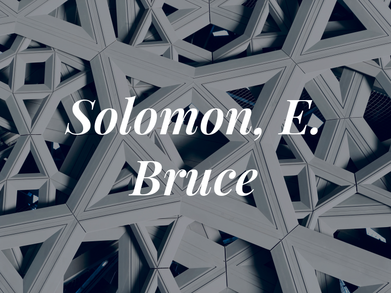 Solomon, E. Bruce