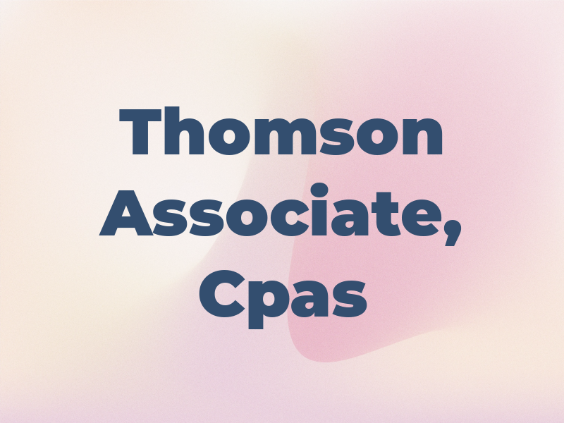 Thomson & Associate, Cpas