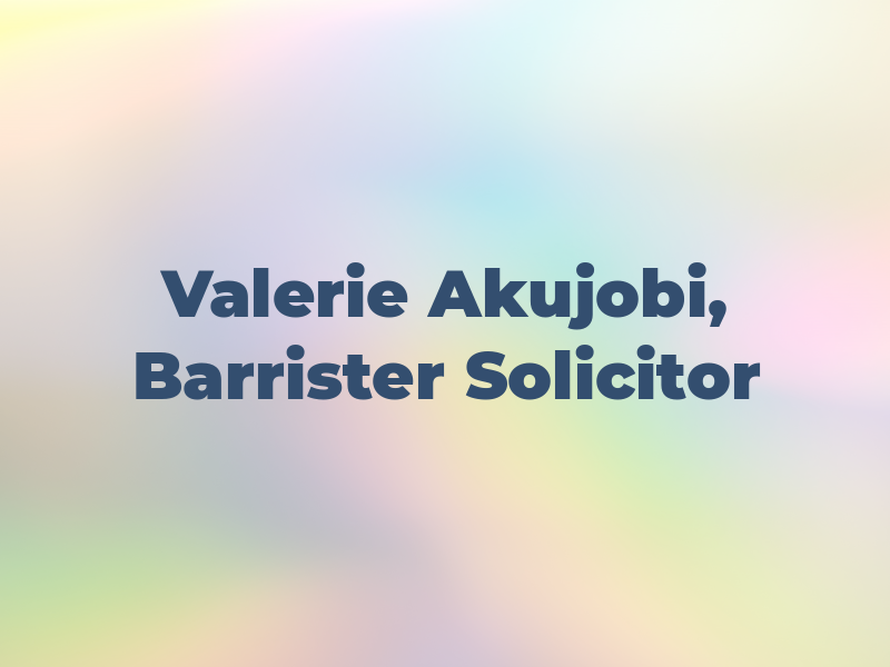Valerie Akujobi, Barrister and Solicitor