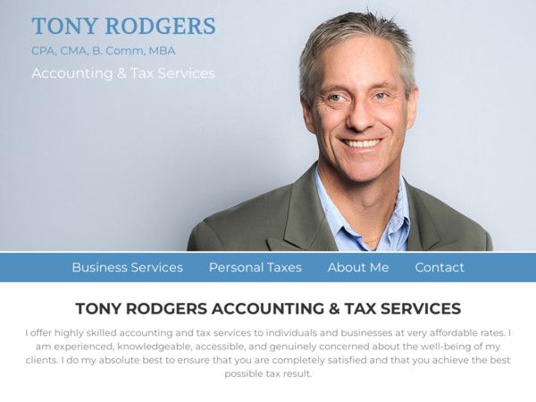 Tony Rodgers Cpa, Cma, B. Comm., MBA