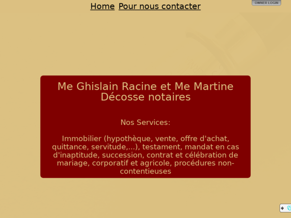 Me Ghislain Racine et Me Martine Décosse